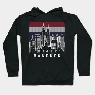 Bangkok Thailand Skyline Flag Hoodie